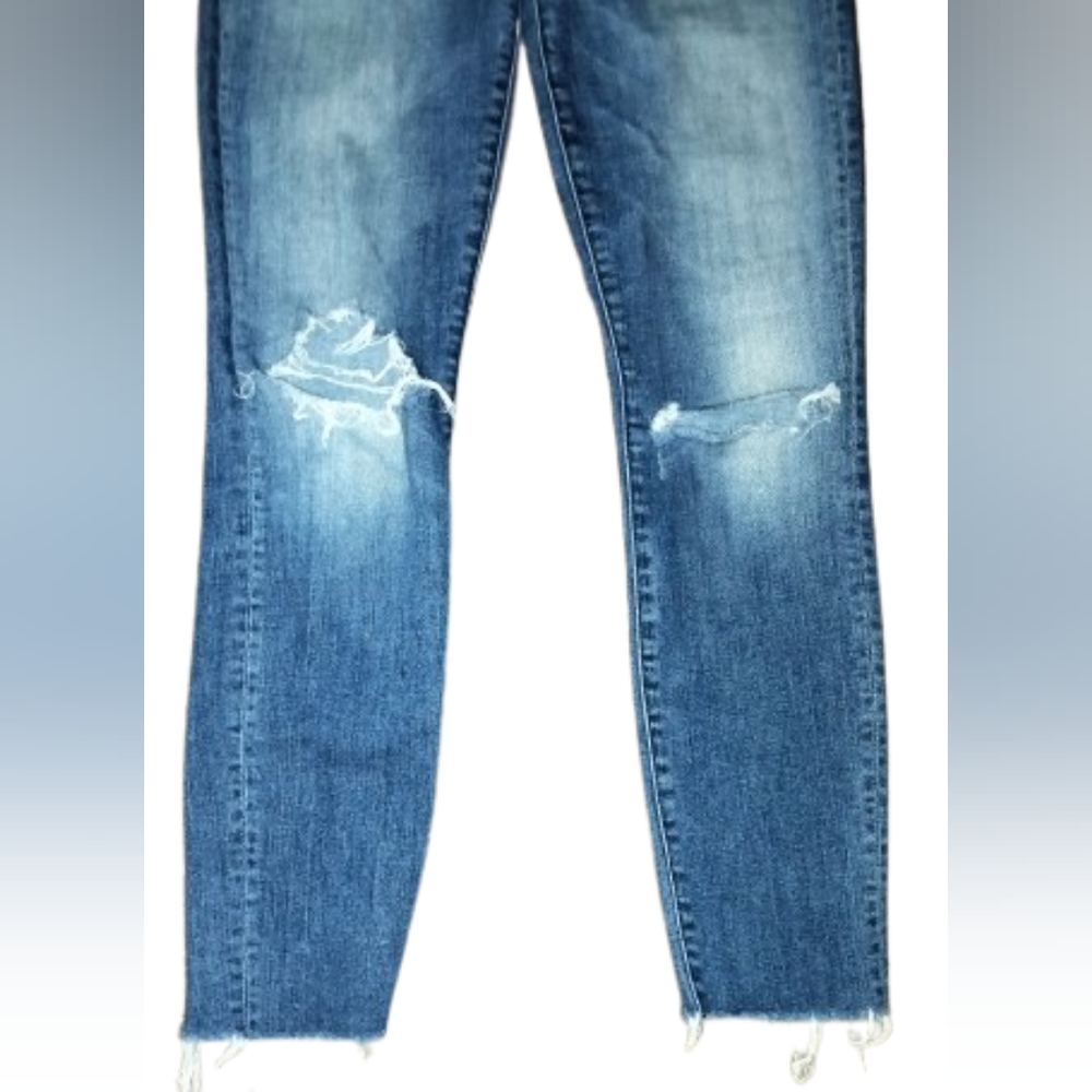 Mother Jeans Women's 24 High Waisted Looker Ankle Fray Distressed Ripped - Picture 2 of 10